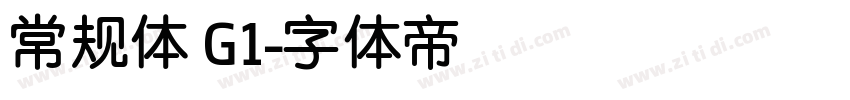 常规体 G1字体转换